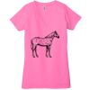 Ladies' Jersey Short-Sleeve Deep V-Neck T-Shirt Thumbnail