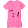 Ladies' Jersey Short-Sleeve Deep V-Neck T-Shirt Thumbnail
