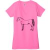 Ladies' Jersey Short-Sleeve Deep V-Neck T-Shirt Thumbnail