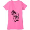 Ladies' Jersey Short-Sleeve Deep V-Neck T-Shirt Thumbnail