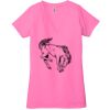 Ladies' Jersey Short-Sleeve Deep V-Neck T-Shirt Thumbnail