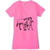 Ladies' Jersey Short-Sleeve Deep V-Neck T-Shirt Thumbnail