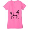 Ladies' Jersey Short-Sleeve Deep V-Neck T-Shirt Thumbnail