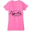 Ladies' Jersey Short-Sleeve Deep V-Neck T-Shirt Thumbnail
