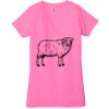 Ladies' Jersey Short-Sleeve Deep V-Neck T-Shirt Thumbnail