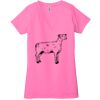Ladies' Jersey Short-Sleeve Deep V-Neck T-Shirt Thumbnail