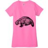 Ladies' Jersey Short-Sleeve Deep V-Neck T-Shirt Thumbnail