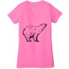 Ladies' Jersey Short-Sleeve Deep V-Neck T-Shirt Thumbnail
