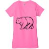 Ladies' Jersey Short-Sleeve Deep V-Neck T-Shirt Thumbnail