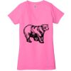 Ladies' Jersey Short-Sleeve Deep V-Neck T-Shirt Thumbnail