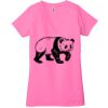 Ladies' Jersey Short-Sleeve Deep V-Neck T-Shirt Thumbnail