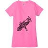 Ladies' Jersey Short-Sleeve Deep V-Neck T-Shirt Thumbnail