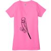 Ladies' Jersey Short-Sleeve Deep V-Neck T-Shirt Thumbnail