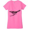 Ladies' Jersey Short-Sleeve Deep V-Neck T-Shirt Thumbnail