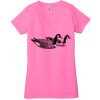 Ladies' Jersey Short-Sleeve Deep V-Neck T-Shirt Thumbnail