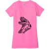 Ladies' Jersey Short-Sleeve Deep V-Neck T-Shirt Thumbnail
