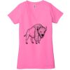 Ladies' Jersey Short-Sleeve Deep V-Neck T-Shirt Thumbnail
