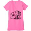 Ladies' Jersey Short-Sleeve Deep V-Neck T-Shirt Thumbnail