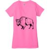 Ladies' Jersey Short-Sleeve Deep V-Neck T-Shirt Thumbnail