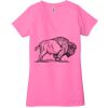 Ladies' Jersey Short-Sleeve Deep V-Neck T-Shirt Thumbnail