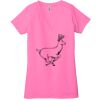 Ladies' Jersey Short-Sleeve Deep V-Neck T-Shirt Thumbnail
