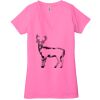 Ladies' Jersey Short-Sleeve Deep V-Neck T-Shirt Thumbnail