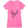 Ladies' Jersey Short-Sleeve Deep V-Neck T-Shirt Thumbnail