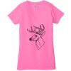 Ladies' Jersey Short-Sleeve Deep V-Neck T-Shirt Thumbnail