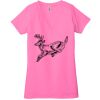Ladies' Jersey Short-Sleeve Deep V-Neck T-Shirt Thumbnail