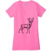 Ladies' Jersey Short-Sleeve Deep V-Neck T-Shirt Thumbnail