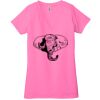 Ladies' Jersey Short-Sleeve Deep V-Neck T-Shirt Thumbnail