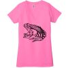 Ladies' Jersey Short-Sleeve Deep V-Neck T-Shirt Thumbnail