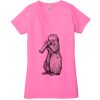 Ladies' Jersey Short-Sleeve Deep V-Neck T-Shirt Thumbnail