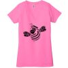 Ladies' Jersey Short-Sleeve Deep V-Neck T-Shirt Thumbnail