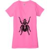 Ladies' Jersey Short-Sleeve Deep V-Neck T-Shirt Thumbnail