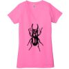 Ladies' Jersey Short-Sleeve Deep V-Neck T-Shirt Thumbnail