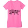Ladies' Jersey Short-Sleeve Deep V-Neck T-Shirt Thumbnail