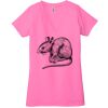 Ladies' Jersey Short-Sleeve Deep V-Neck T-Shirt Thumbnail