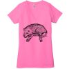 Ladies' Jersey Short-Sleeve Deep V-Neck T-Shirt Thumbnail