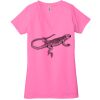 Ladies' Jersey Short-Sleeve Deep V-Neck T-Shirt Thumbnail