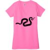 Ladies' Jersey Short-Sleeve Deep V-Neck T-Shirt Thumbnail