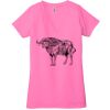 Ladies' Jersey Short-Sleeve Deep V-Neck T-Shirt Thumbnail