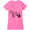 Ladies' Jersey Short-Sleeve Deep V-Neck T-Shirt Thumbnail