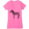 Ladies' Jersey Short-Sleeve Deep V-Neck T-Shirt Thumbnail