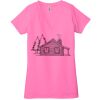 Ladies' Jersey Short-Sleeve Deep V-Neck T-Shirt Thumbnail