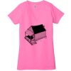 Ladies' Jersey Short-Sleeve Deep V-Neck T-Shirt Thumbnail
