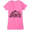 Ladies' Jersey Short-Sleeve Deep V-Neck T-Shirt Thumbnail