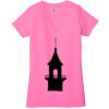 Ladies' Jersey Short-Sleeve Deep V-Neck T-Shirt Thumbnail