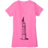 Ladies' Jersey Short-Sleeve Deep V-Neck T-Shirt Thumbnail