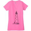 Ladies' Jersey Short-Sleeve Deep V-Neck T-Shirt Thumbnail